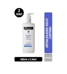 Neutrogena Deep Moisture Vücut Losyonu Parfümsüz Hassas Ciltler 400 Ml x 2