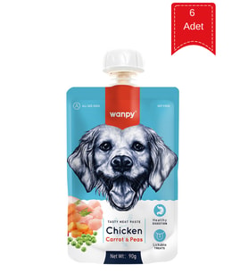 Wanpy Tavuk Etli Ve Havuçlu Ezme Köpek Ödül Maması 90 Gr X 6 Adet