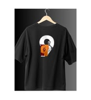 Mauro Sarı-Kırmızı Silüet Siyah Oversize Unisex T-shirt