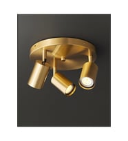 Mylights 3lü üçlü Mat Gold Eskitme Altın Kaplama Metal Gövde Tavan Spot Led Hareketli başlık