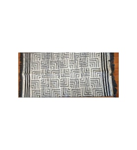 Algelsineve Labirent Desen Antik Kilim, 80x150 (Gri)