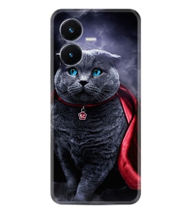 Vivo Y22S Kılıf Silikon Desen Özel Seri Super Cat 1666