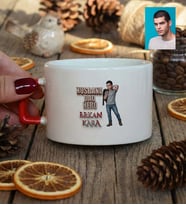 Kişiye Özel Karikatürlü Babaya Hediye Husband Dad Hero Lüks Fincan Babalar Günü Hediyesi