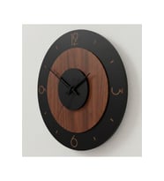 ECLİPSE MODEL MODERN DEKORATİF DUVAR SAATİ 45 CM (SİYAH-CEVİZ)