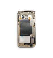 G925 Orta Kasa Galaxy S6 Edge Uyumlu Gold Renk Orta Kasa Çerçeve + Ses Açma ON OFF Tuş Plastik Kamera Camı ve Hoparlör