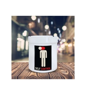 Kapalı Kafa Küllük Self Control Baskılı Kül Tablası K-147