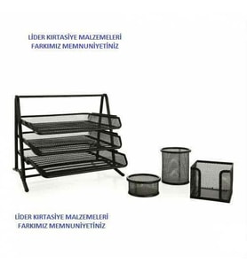 METAL EVRAK RAFI VE KALEMLİK SETİ ÜCRETSİZ KARGO