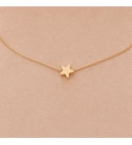 Altın Renk Minimal Yıldız Kolye Anti Alerjik Kadın Kız Bayan Zincir Kolye Yeni Sezon Hediyelik Aksesuar Takı Gold Sade Moda Trend Taşsız Güzel Şık Zarif Retro Kombine Uyumlu Doğum Günü Yıldönümü Eşe Hanıma Sevgiliye Kız Kardeşe Arkadaşa Dosta Hediye