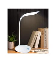 Led Slim Masa Lambası, Şarjlı ve Esnek Okuma Lambası (Krem)