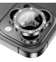 BİNANO IPHONE 15 PRO/15 PRO MAX TAŞLI SİYAH KAMERA KORUYUCU