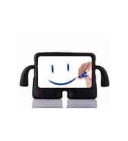 Fuchsia iPad 9.7" 5. ve 6. Nesil ile Uyumlu kOkO Eğlenceli Karakterli Standlı Çocuk Tablet Kılıfı (Siyah)