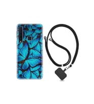 Samsung Galaxy A9 2018 Kılıf Desenli Silikon + Şarj Kulaklık Koruyucusu Owl 1351
