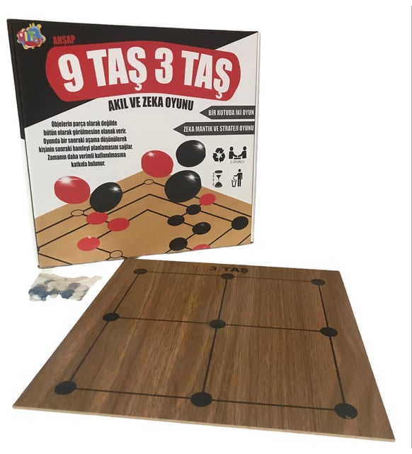 9 Taş / Akıl Oyunları - Traditional Turkish Strategy Board Game (Nine Stones Game)