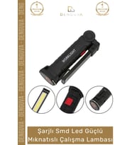 Premium Seri 3 Modlu Beyaz Gün Işığı Mıknatıslı Şarjlı Smd Led Güçlü Mıknatıslı Çalışma Lambası