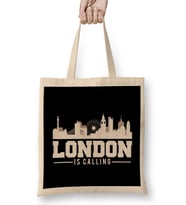 Vintage London Is Calling Skyline UK Vacation Bez Çanta Uzun Saplı