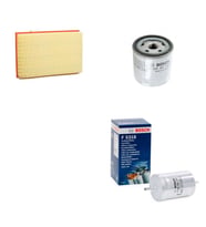 Bosch Filtre Bakım Seti Volkswagen Golf 4 1.6 Benzin AZD BCB Motor 105 Beygir 1998-2003 Hava + Yağ f. + Yakıt Filtre Bosch