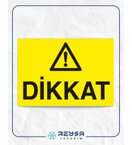 Dikkat 21x28 Arkası Yapışkanlı Levha