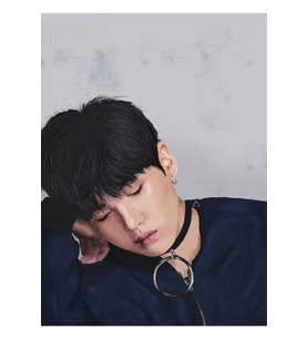 Yoongi - Tek Kişilik Tablo Ahşap Poster Dekoratif Çekiyor Kod1283