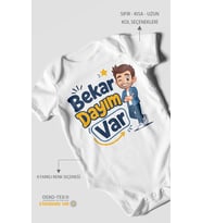 Bekar Dayım Var! Kısa Kollu Bebek Body %100 Pamuk