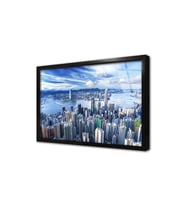 New York Gece Çerçeveli Cam Tablo