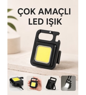 Kamp Işığı Çok Fonksiyonlu Taşınabilir Anahtarlık Kapak Açma Manyetik Özelliği