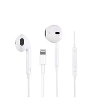 Apple  iPhone 14/13/12/11/X/8/7 İçin Lightning Kulaklık Mikrofonlu iPhone 14/13/7/8/X/XR/11/11Pro/12/ ile Uyumlu Kulakiçi Kulaklık.., (TR Garantili)... (Beyaz)