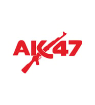 Ak47 Logo Silah Oto Sticker Kırmızı 20*12 Cm
