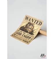 One Piece Usopp Wanted Poster, Çerçevesiz Yüksek Kalite Duvar Afişi - Anime Severlere