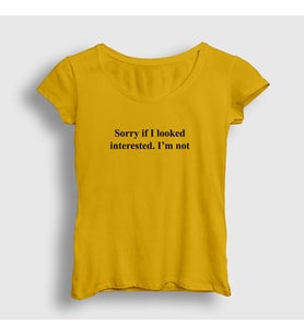 Presmono Kadın Sarı Sorry If I Looked T-Shirt 412500tt (Sarı)