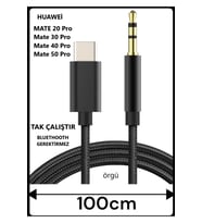 Huawei Mate 20 Pro Mate 30 40 50 Pro Aux Kablo Type C Aux Kablo Dac Çipli örgü Tak Çalıştır