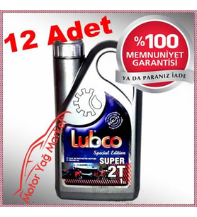 Lubco 2t 1 lt benzine karışım yağı tırpan yağı kırmızı renk