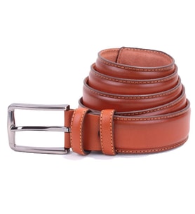 Dagoster DMK26-306DG Açık Taba 3,5 cm Hakiki Deri Erkek Kemer