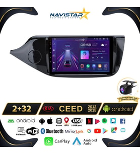 Kia Ceed 2012-2018 Model 2+64GB Android 13 Kablosuz Carplay Navigasyon Multimedya Sistemi