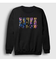 Presmono Unisex Siyah Family Anime Jojo Sweatshirt 320597tt