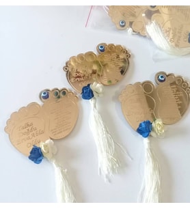 Kişiye Özel Pleksi Bebek Magnet Hatıra (Altın)