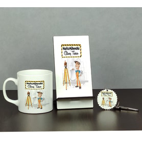 Harita Mühendisi Üçlü Set (Kupa + Telefon Standı + Anahtarlık) 001