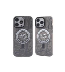 İphone 14 Pro Max Kılıf Apollo Magneticsafe Desenli Kapak - Apollo Siyah - 1