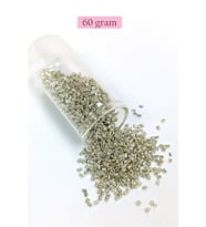 Kesme Cam Boncuk 2mm - 60 Gram - Parlak Gümüş - BNC376