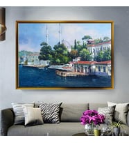 Altın Çerçeveli dekoratif tablo a37 (Gold)