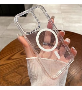 Coverzone iPhone 11 ?le Uyumlu Simli K?l?f Sert Crystal MagSafe ile uyumlu Wireless Halka ?eklindeki Magnetik ?phone 11 i�in Kapak ?effaf Kapak Mag-Safe Kamera Koruma