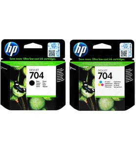 Hp 704 Kartuş Siyah Ve Renkli CN692A, CN693A SET