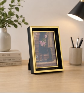 Siyah Gold Çift Katmanlı Fotoğraf Çerçevesi – Premium ve Zarif Tasarım 10x15