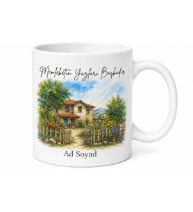 Memlekette Yaz Tatili Temalı Kupa Bardak Nostaljik Hediye