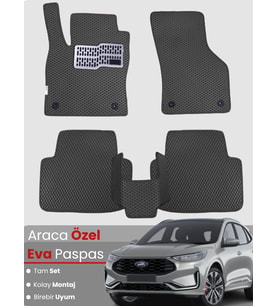 FORD KUGA 3 (2019-2024) Uyumlu EVA Paspas Tam Set–Araca Özel,Su Geçirmez,Kolay Montaj