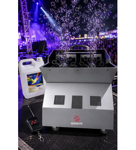 Quenlite QB-1200LK Bubble Machine Baloncuk Makinesi Uzaktan Kumandalı 1200 Watt (LİKİT DAHİL)