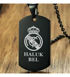 Kişiye Özel İsimli Künye Çelik Kolye Plaka Takım Baskılı