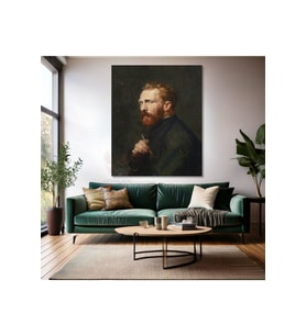 Van Gogh Kanvas Tablo Dijital Baskı Kanvas Duvar Tablosu Yan Açı Portre Empresyonizm Tablo