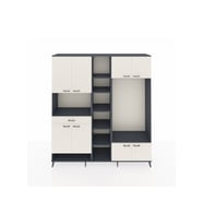 Hyperion Dolap 12 Raflı Tek Çekmeceli 8 Kapaklı 220x44x243 Antrasit-Aytaşı/Aytaşı