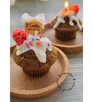 Küçük kokulu muffin mum 6 adet