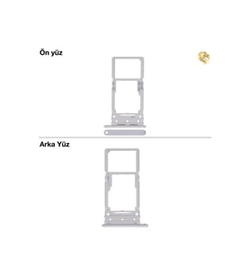 Samsung Galaxy A34 Sim İç Yuvası Çiftli ile Uyumlu Gümüş Çiftli sim yuvası ikili sim tepsisi çiftli sim aparatı dual sim çekmecesi